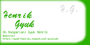 henrik gyuk business card